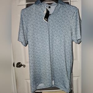 NWT Adidas Mens S Golf Shirt Allover Floral Print